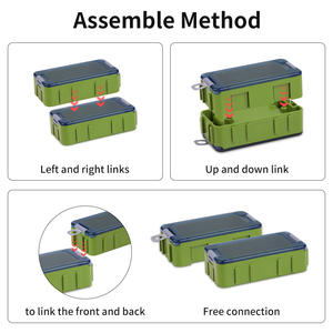 Caja de aparejos de pesca de plástico, caja de herramientas portátil con almacenamiento magnético de señuelos y diseño apilable para uso en exteriores - Product Image 3