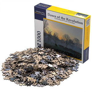 Puzzle di carta blu blu grigio bianco di alta qualità 500 1000 pezzi - Product Image 3