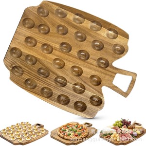 Bandeja de madera para huevos con forma de manzana, tabla de cortar de doble cara, almacenamiento multifuncional para cocina, preservación de frescura, regalo para presentaciones - Product Image 5