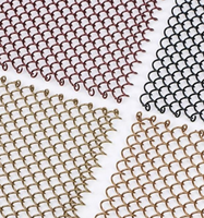 Rideau décoratif en maille tressée légère en acier inoxydable, flexible, pour protection des étincelles de cheminée