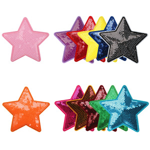 Embroidered Polyester Thread Fabric DIY <b>Iron</b> on Star Patch - Product Image 3