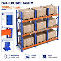 Système de rayonnage à palettes robuste 2000 kg par niveau pour le stockage en entrepôt pharmaceutique et les bacs en plastique
