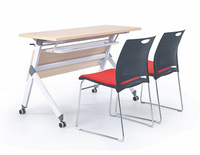 Bureau pliant Greatway avec roulettes, table de réunion, de formation et d'étude pliable pour le bureau