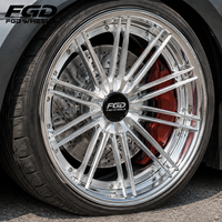 Jantes forgées multi-rayons entièrement polies argentées 6061-T6 en 3 parties, 18 19 20 21 22 pouces, 5x112 5x120, concaves profondes, pour BMW