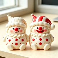 Jouet anti-stress sensoriel en TPR en forme de clown de Noël, à récupération lente, cadeau mignon pour garçons et adolescents