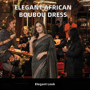 Nuevo Vestido Boubou para Mujer, Ropa Africana, Saree/Sari/Shari, Estampado en Relieve, Algodón de Secado Rápido, Elegante, para Fiesta, Largo Regular - Product Image 2