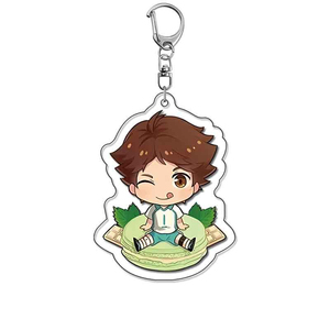 Porte-clés en acrylique <span class=keywords><strong>Haikyuu</strong></span> Anime, pendentif mignon Tobio Kageyama Shoyo Hinata <span class=keywords><strong>Kenma</strong></span> Kozume Yuu Nishinoya, breloques, cadeau pour les fans - Product Image 3
