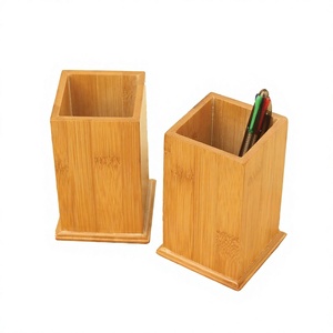Support à stylos en bois naturel fait main, organiseur de bureau, porte-crayons pour le bureau, l'école, la maison, la salle d'étude, rangement de papeterie de table - Product Image 6