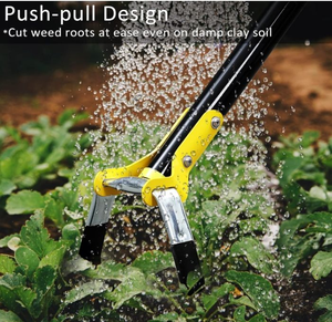 Azada de mano multifuncional de alta resistencia para jardín con mango largo, rastrillo y más - Product Image 2