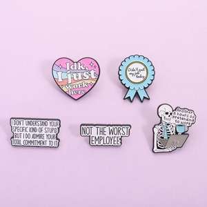 Pin Logam Cor Seng dengan Logo Kustom - Tema Anime & Bunga, Lencana Kerah Peringatan Tahun Baru - Product Image 1