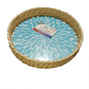 Ensemble de plateaux de service artisanaux en nacre pour la décoration moderne de la maison - Product Image 1