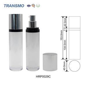 Flacon vide en plastique pour soins de la peau, flacons de luxe pour soins de la peau avec bouchons, couleur blanche, flacon pour lotion, contenant pour soins de la peau - Product Image 2