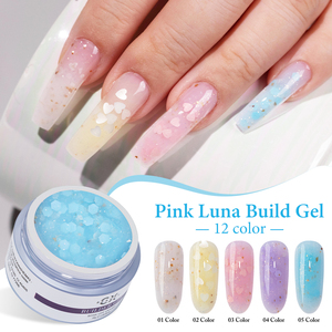 Gel Costruttore Rosa Luna Caixuan, Etichetta Privata, Gel Colorato per Estensione Unghie, Nail Art, 12 Colori - Product Image 2