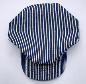 Cappello da Treno per Bambini, Classico in Cotone a Strisce Blu e Bianche, Berretto da Capo di Treno Regolabile per Bambini - Product Image 4