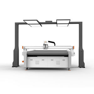 Máquina de corte CNC de cama plana automática para piel sintética, cuchilla digital con motor y bomba para botas, ropa y cuellos, sin dañar el pelo. - Product Image 6