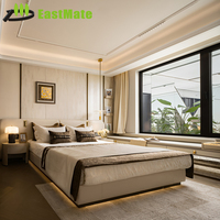 Solution clé en main de mobilier FF&E pour l'hôtellerie : Ensemble de meubles modernes et durables sur mesure pour chambre d'hôtel, fabriqué à Foshan, pour usage commercial