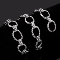 Chaîne torsadée en acier inoxydable, style punk hip-hop, résistante à la décoloration, composant de bijoux permanent pour la fabrication de colliers et de bracelets DIY
