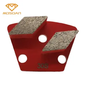 Trapezoid Bolt On Double Rhombus Diamond Grinding Plate For Concrete