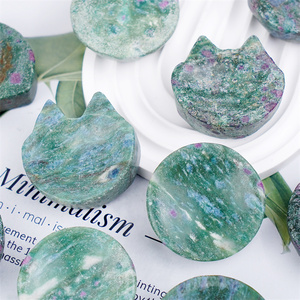 Groothandel Natuurlijke Kristallen Kom Gegraveerde Uv-Reactie Feng Shui Robijn In Fuchsite Kom Voor Huisdecoratie - Product Image 2