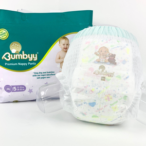 カスタムブランド高品質低価格希望にこだわる方向け使い捨て女児用おむつ3D漏れ防止不織布 - Product Image 2