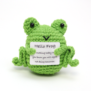 2026 New Designs Emotional Support <strong>Frog</strong> Crochet Dolls Handmade Emotional Uplifting Support Cheer up <strong>Knitted</strong> Crochet Otter - Product Image 3