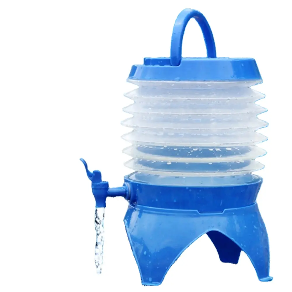 Camping Hiking Foldable 3.5L/5.5L/7.5L/9.5L Collapsible Water Bucket Water Storage Carrier Beer Juice Container
