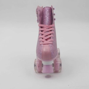 Patins à roulettes Quad extérieurs de haute qualité pour femmes et filles avec roue en cuir synthétique PU avec patins à roulettes clignotants légers et PVC - Product Image 4
