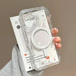 Étui Magnétique Antichoc Transparent Dégradé 3-en-1 Exquis pour iPhone 17 16 15 14 13 12 11 Pro Max, Housse Antidérapante Compatible Charge Sans Fil - Product Image 2