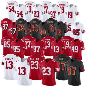 Nouveau <span class=keywords><strong>maillot</strong></span> des rivalités de <span class=keywords><strong>San</strong></span> <span class=keywords><strong>Francisco</strong></span> 2026 # <span class=keywords><strong>Maillot</strong></span> de football américain brodé 13 Brock Purdy Christian McCaffrey George Kittle Bosa - Product Image 1