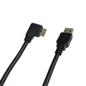 Cable de datos USB 3,0 A macho a micro USB en forma de U, cable de cobre negro, carga rápida para teléfono móvil, disco duro externo - Product Image 3