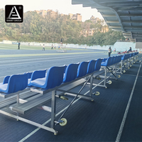 Chaises de stade ignifuges d'extérieur, sièges de gradins en aluminium, gradins portables en plastique, gradins en aluminium pour gymnase