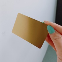ISO Standard RFID Smart NFC Visitenkarte Mini Tag Edelstahl Material 13,56 MHz CMYK Druck und Laser gravur