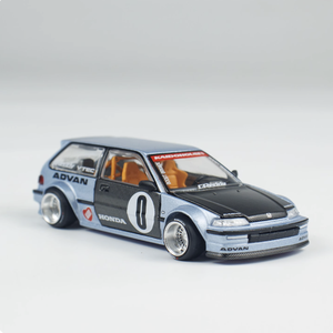 <span class=keywords><strong>MINIGT</strong></span> 1:64 Civic KHMG179 Bleu Alliage d'aluminium Modèle de voiture miniature personnalisé - Product Image 4