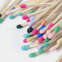 Allumettes en bois personnalisées en gros, écologiques, de différentes couleurs et longueurs, têtes colorées, accessoires pour fumeurs et fêtes