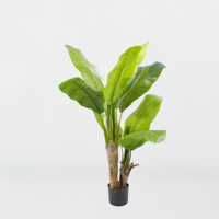 Bananier Artificiel en Plastique Haute Simulation Réaliste, Plante Tropicale Écologique et Imperméable, 120 cm, pour Intérieur, Noël et Nouvel An
