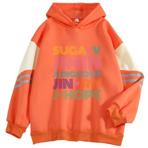 Sudadera con Capucha y Estampado de Letras en Bloques de Color para Mujer y Hombre, Ropa Casual de Calle - Product Image 2