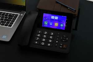 4G VOLTE LTE <span class=keywords><strong>SIM</strong></span> <span class=keywords><strong>tarjeta</strong></span> de teléfono de escritorio inalámbrico fijo WiFi 2g/16g android 8,1 video teléfono - Product Image 3