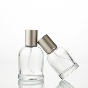 In Stock 30ml Round Belly <b>Glass</b> Perfume <b>Bottles</b>, <b>Empty</b> Refillable Spray Containers with Electroplated Aluminum Caps - Product Image 4