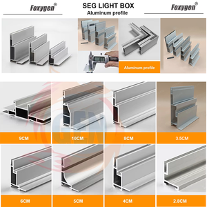 Khuyến mãi di động quảng cáo lightbox biểu ngữ căng thẳng vải seg <span class=keywords><strong>3x3</strong></span> hai mặt hộp đèn nhôm hồ sơ - Product Image 4