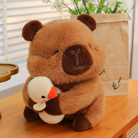 Peluche Capybara Mignonne en Forme de Canard, Poupée en Peluche Animaux Mignons, Rembourrage Coton PP, Emballage Sac OPP en Maille, Vente Directe Usine OEM/ODM pour Cadeaux Enfants