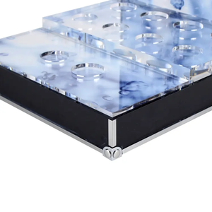 Tùy chỉnh L hình dạng chăm sóc da Acrylic hiển thị đứng mỹ phẩm Rack hiển thị Countertop hiển thị Mẫu trạm với ánh sáng LED - Product Image 6