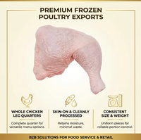 Muslos de Pollo Congelados Halal al por Mayor para Exportación, Cuartos de Pierna de Aves de Corral IQF