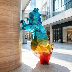 Figurine de dessin animé fantaisiste D440 en fibre de verre, personnage Pop Art pour centre commercial, ornement <span class=keywords><strong>immobilier</strong></span>, vente en gros usine - Product Image 2