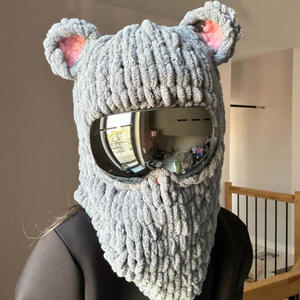 Dijital baskı ile dinozor parti elbise-up sıcak yetişkin şapka el yapımı örme kurbağa kazak şapka - Product Image 2