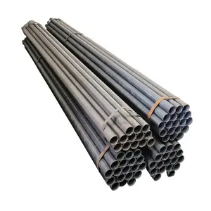 Tuyau d'acier au carbone soudé droit standard d'ASTM tuyaux d'acier soudés ronds de fer noir en stock