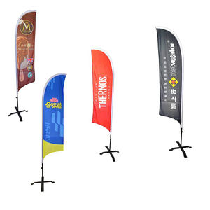 Drapeau en forme de goutte d'eau <span class=keywords><strong>à</strong></span> conception ouverte avec <span class=keywords><strong>poteau</strong></span> et <span class=keywords><strong>base</strong></span> pour la promotion en plein air - Product Image 3