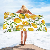 Serviette de plage de luxe recyclée anti-sable à séchage rapide avec logo personnalisé serviette de plage de luxe à séchage rapide en microfibre imprimée