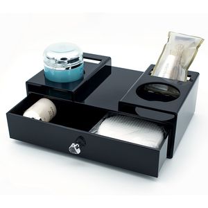 Hotel Annehmlichkeiten Verbrauchs material Box Acryl Aufbewahrung halter Gast freundschaft Tablett mit platzsparenden Schublade - Product Image 6