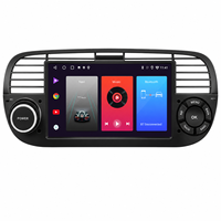 Écran de 7 pouces pour Fiat 500 2007-2015, lecteur DVD, radio, écran numérique, récepteur multimédia, Android Auto, navigation, pavés tactiles, Bluetooth, conduite