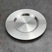 Assiette Ronde Coréenne en Acier Inoxydable 304, Soucoupe pour Hot Pot, Plat Rond de Restaurant, Assiette à Fruits, Fournitures de Table